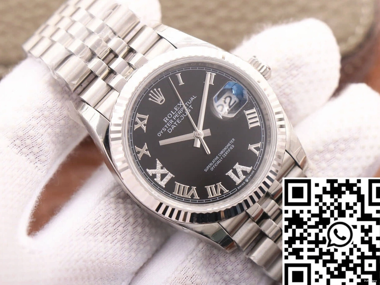 Dial Rolex EW Datejust Factory Diamond-set Black M126233 1221